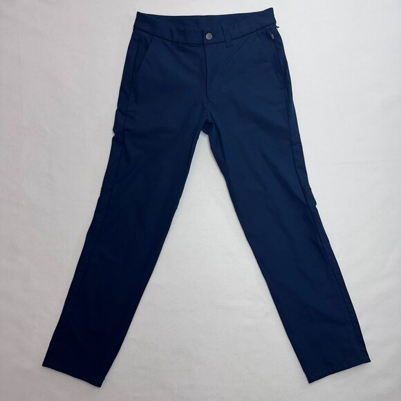 Lululemon Commission Pant Slim Fit Warpstreme Mens 28 True Navy Athleisure Work - Picture 1 of 7
